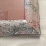 Oval mirror in rectangular frame wooden 80x55cm