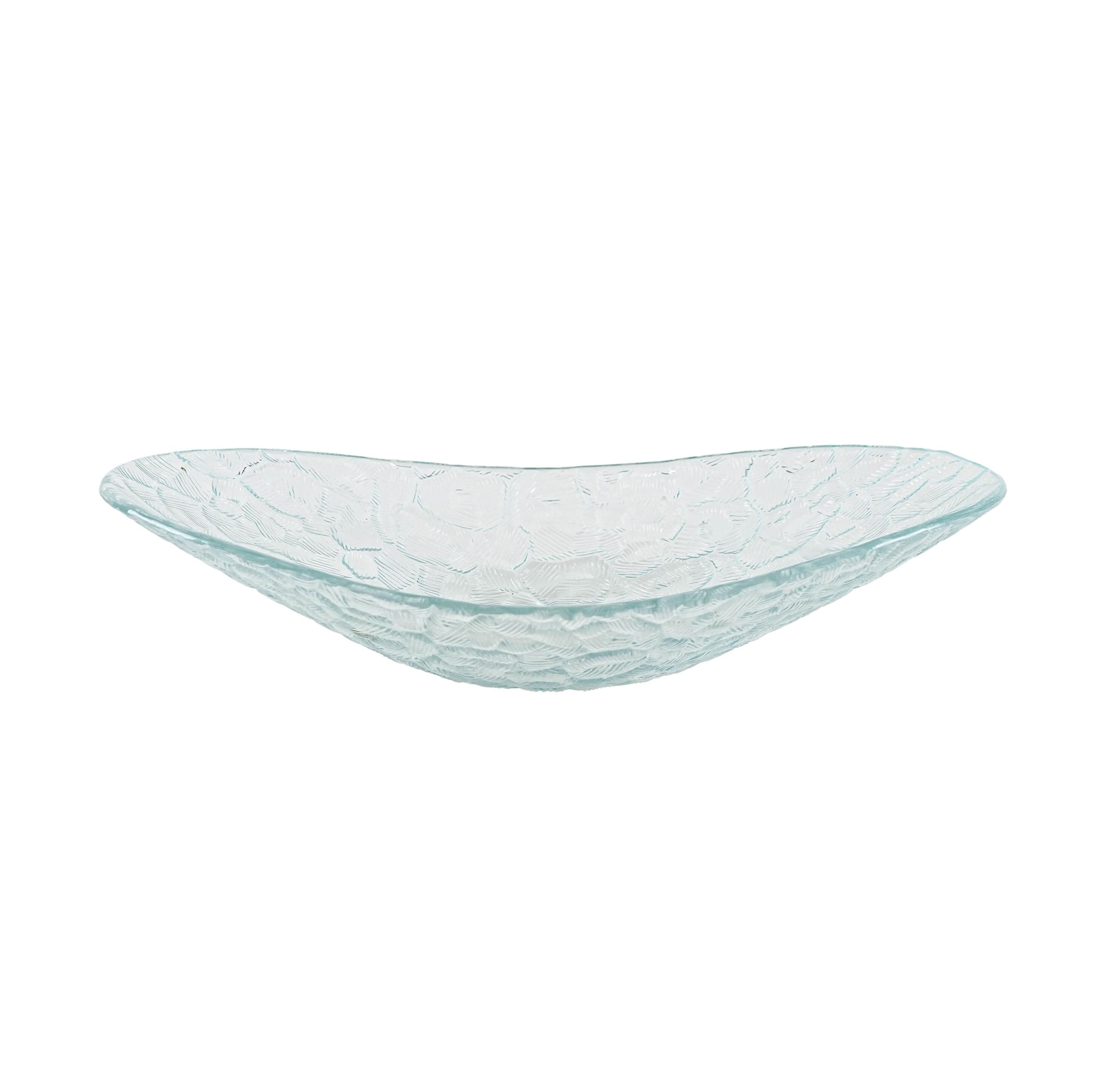 Glass serving dish, Danish design, 1970s, made in Denmark