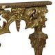 Console Ancienne Dorée Verre Marbré Style Rococo Or