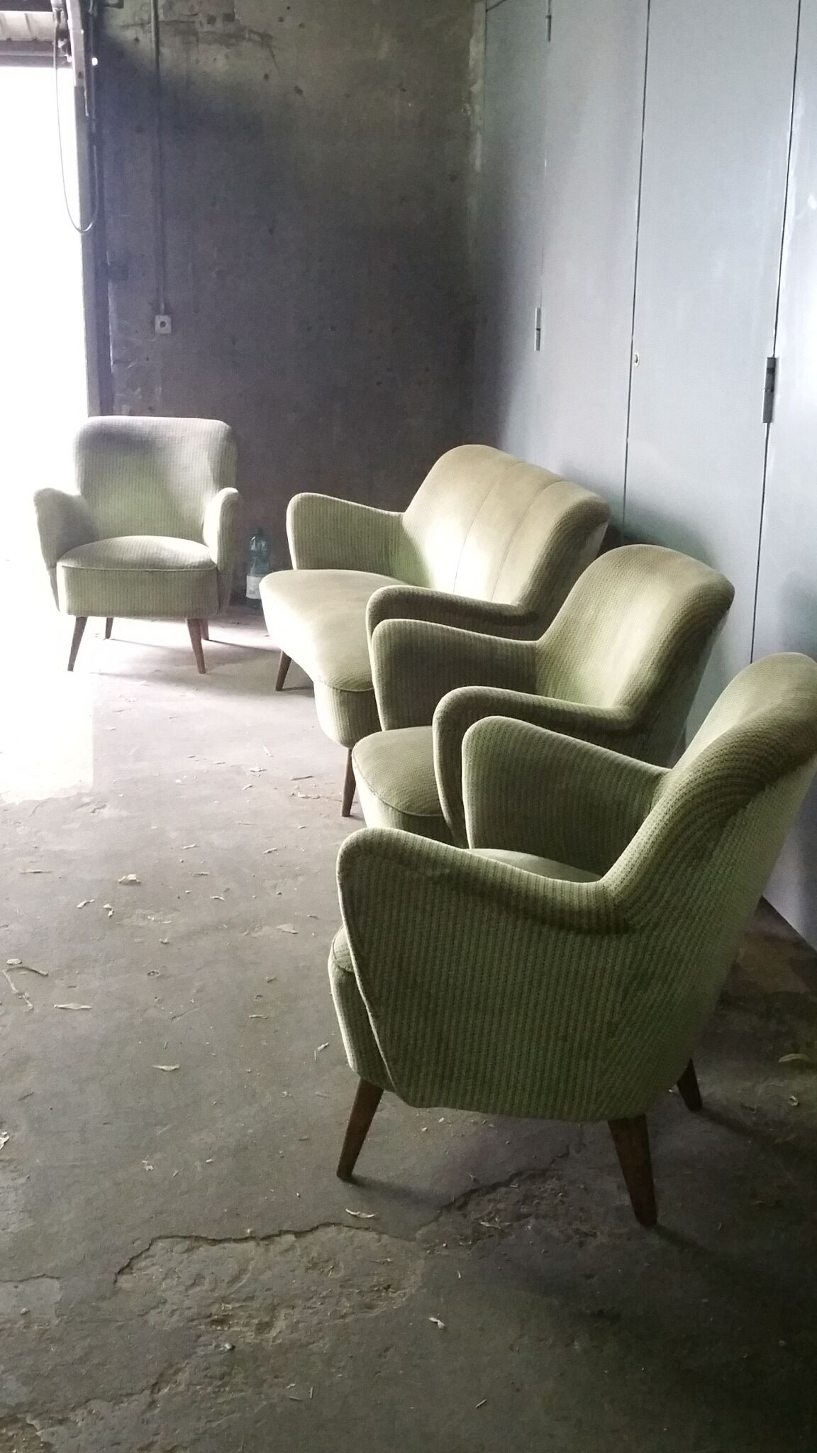 Chair years 50-60 Organic Green vintage
