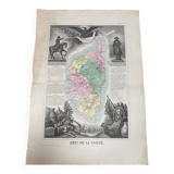 Old illustrated map of Corsica