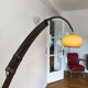 Wooden arc floor lamp circa 1970