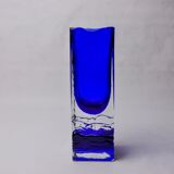 Vase sommerso by Petr hora, blue glass, Czech Republic, 1970