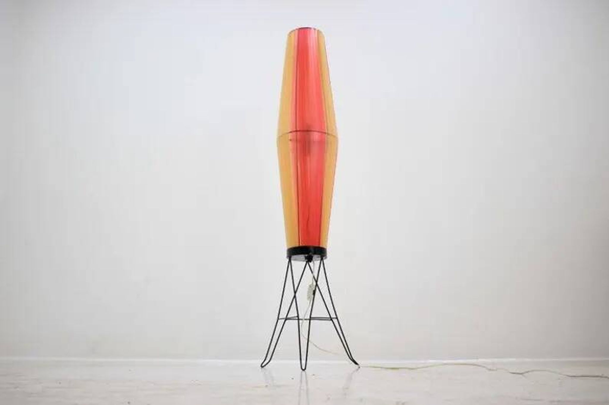 Big Midcentury Space Age Rocket Lamp, 1970s