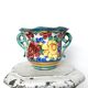 Cache pot fleurs plante en céramique italienne émaillée