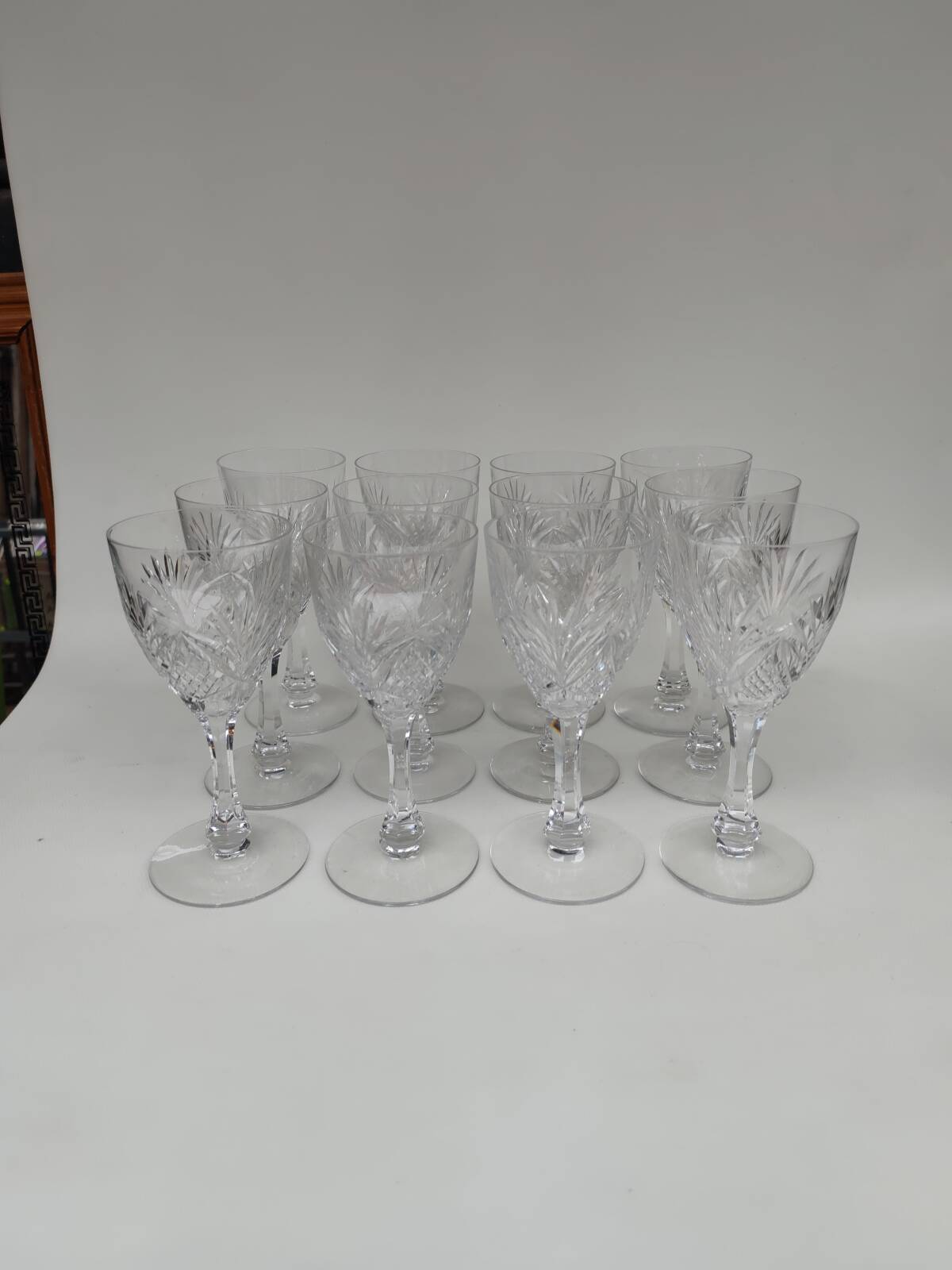12 large crystal glasses from Saint Louis, 1930s.