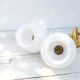 2 wall sconces golden metal gooseneck and opaline lampshade