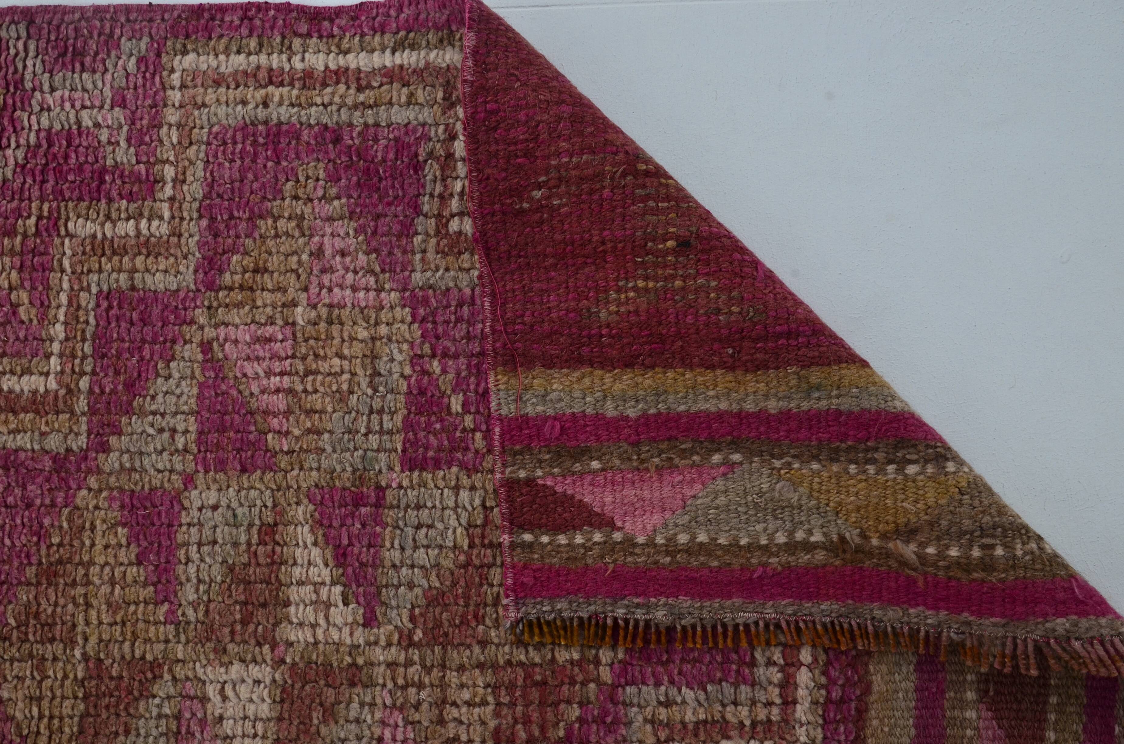 Geometric Vintage Anatolian Runner Rug sku 2174