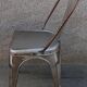 Paire de chaises en métal gris