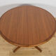 Mid-Century Teak Round Extending Dining Table, Denmark, 1960s