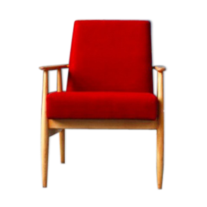 fauteuil vintage des - rouge
