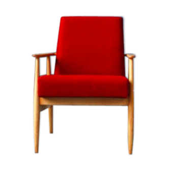 Fauteuil vintage des années 60 rouge