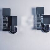 Pair of wall lights from the Sciolari house, chromed metal and Murano glass, Italy, 1970