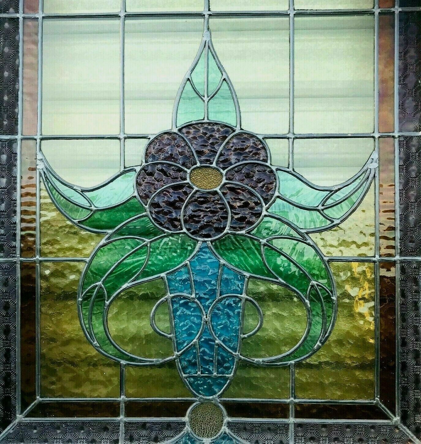 Separation of three Art Deco stained glass doors from the 1900s