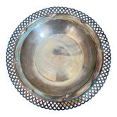 Antique basket cup in silver metal