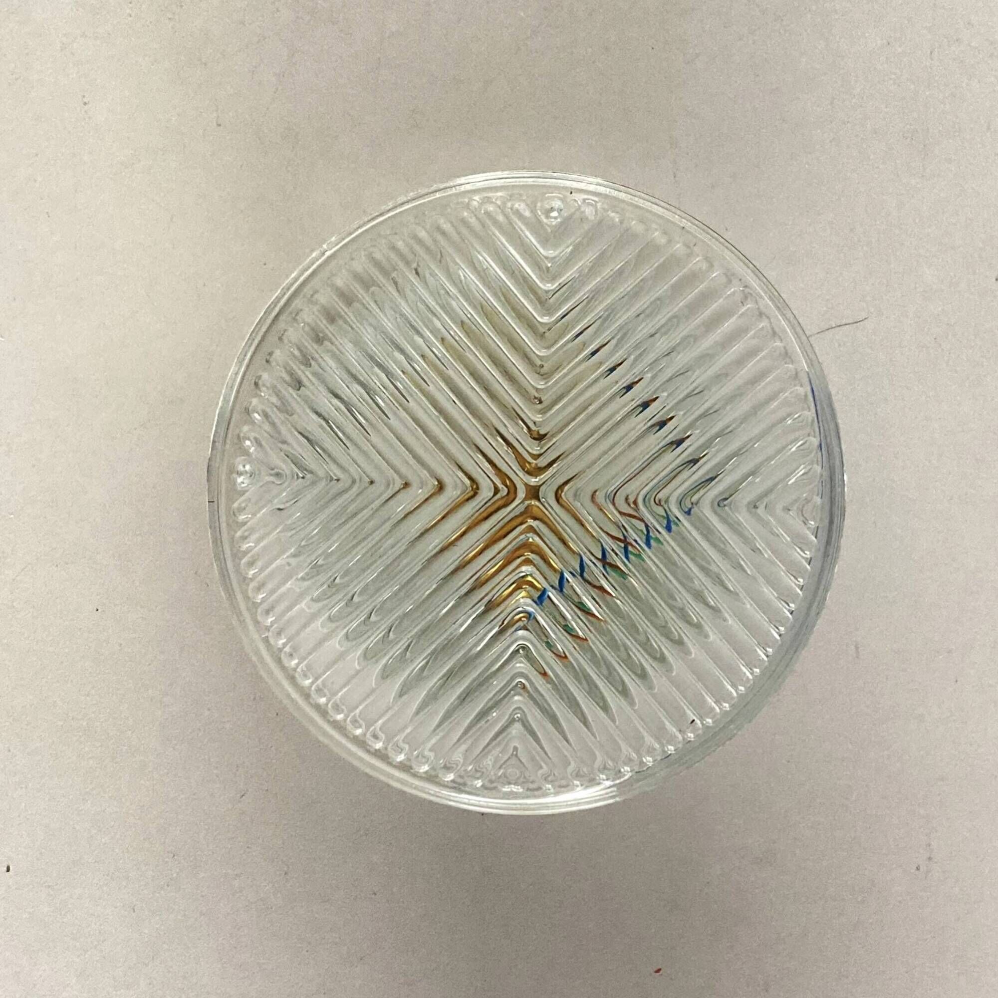 Round ceiling light wall light in minimalist glass 1970 1980 seventies eighties LAMP-7129