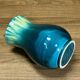 Vase ancien céramique émaillée bleu, blanc, signé Accolay XXème