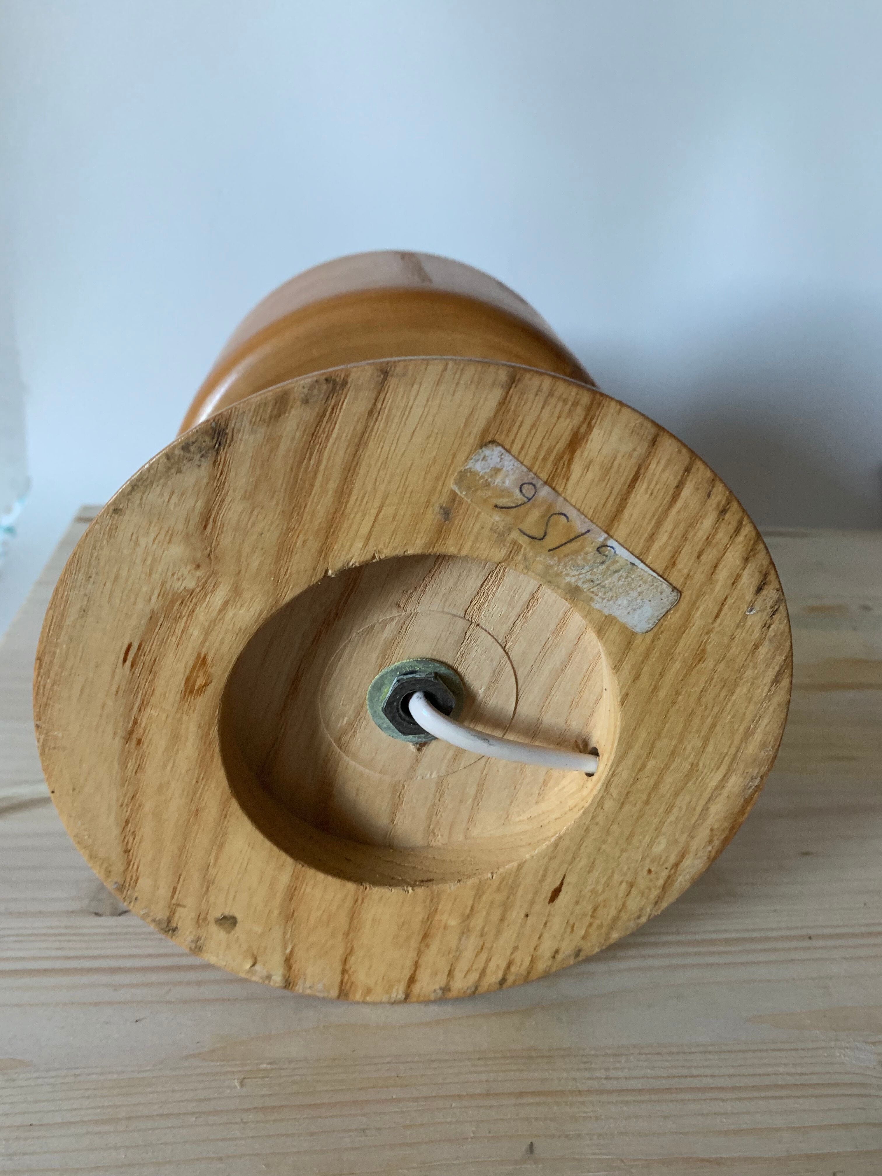 Vintage lamp in light wood