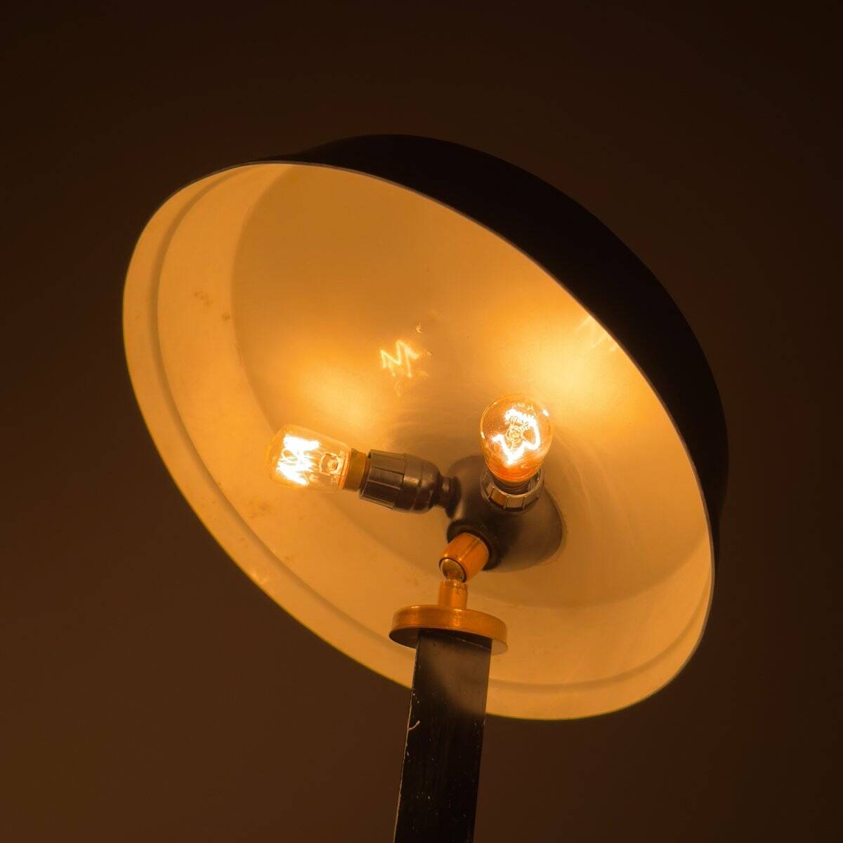 Vintage metal desk lamp attributed to Oscar Torlasco, Italy, 1950s.