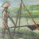 Wood painting duo, Vietnam, 1955