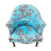 Fauteuil crapaud, tapissé, vintage, années 50