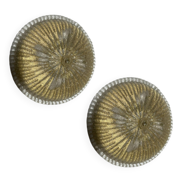 Murano Glass Flushmounts Set of 2