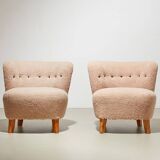 Pair of Swedish Lounge Chairs 1940s