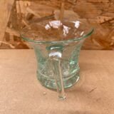 Series 5 old punch sangria glasses médicis vintage bubble blown glass