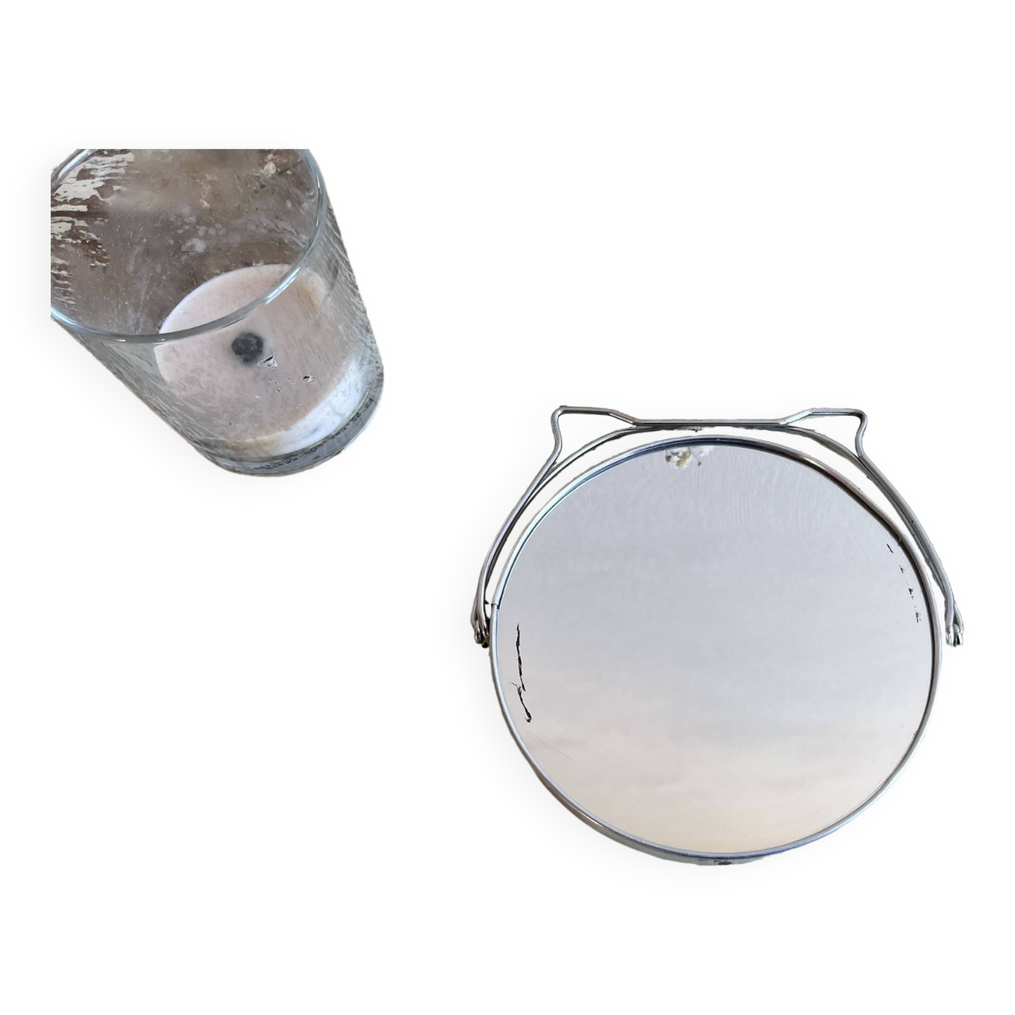 Round barber mirror 12.5 cm