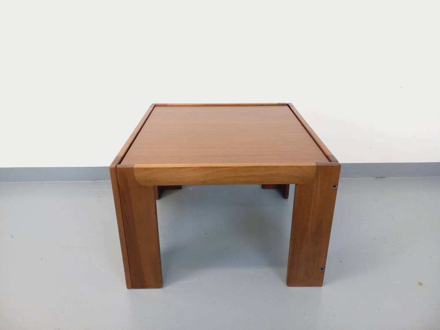 Vintage Italian square coffee table by Afra and Tobia Scarpa for Cassina.