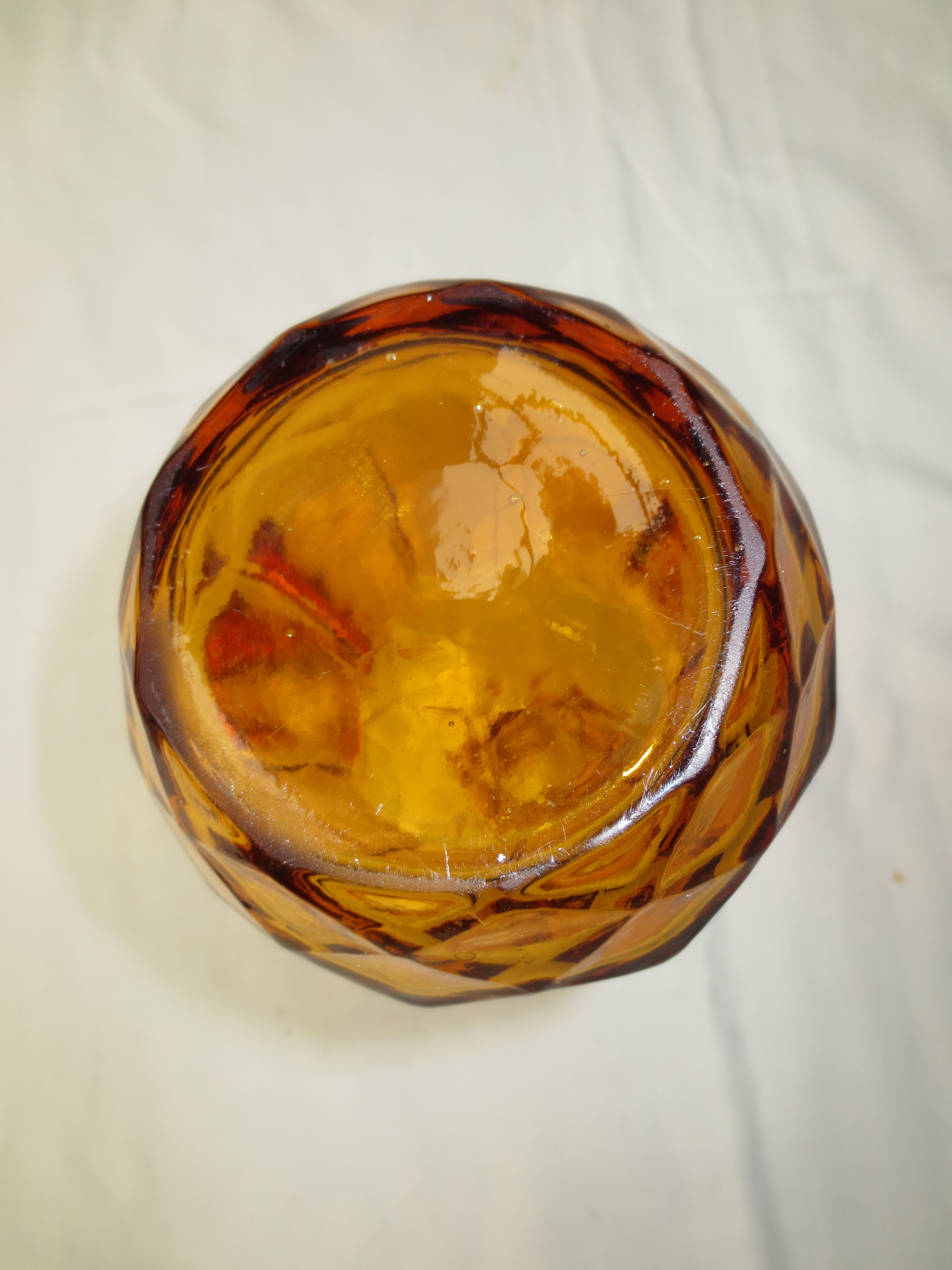 Vintage amber glass carafe