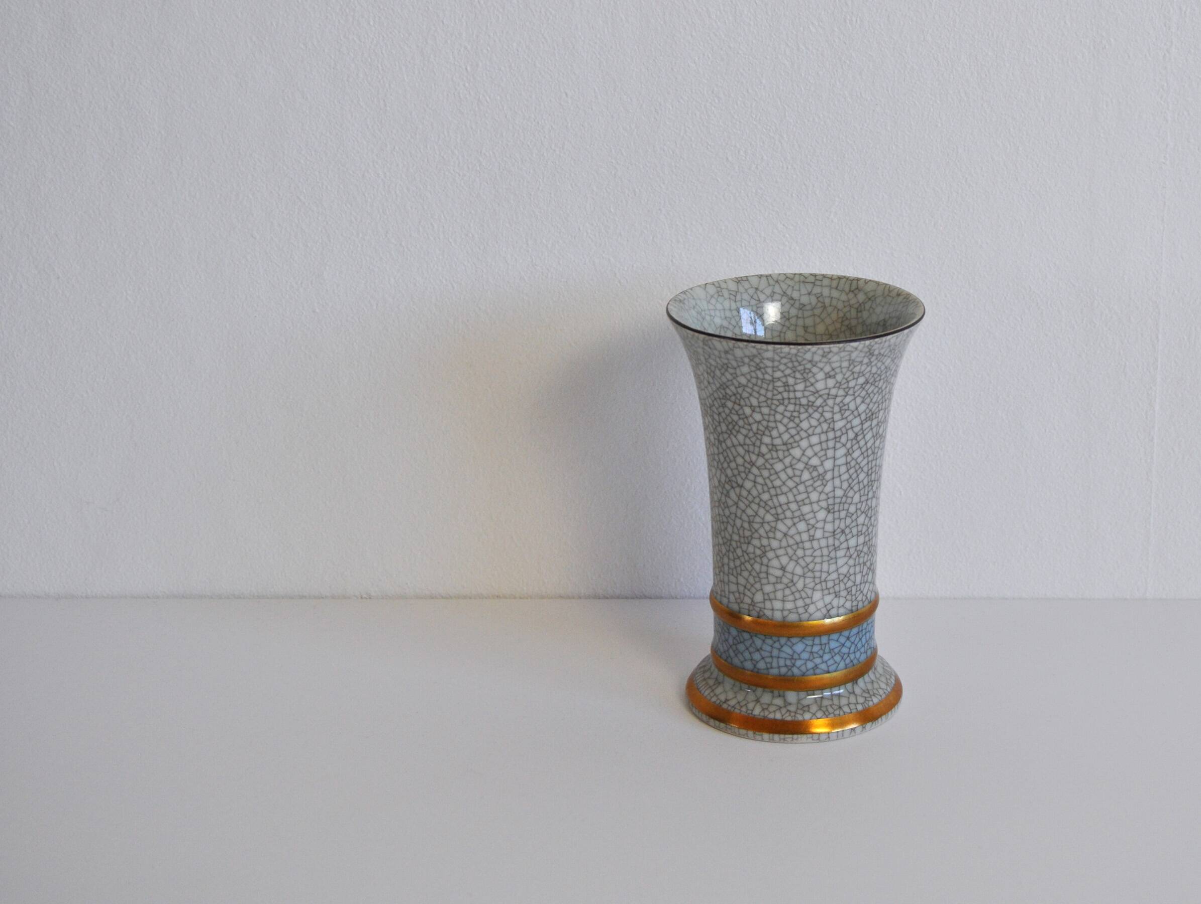 Vase émaillé craquelé Royal Copenhagen, Danemark, années 1950