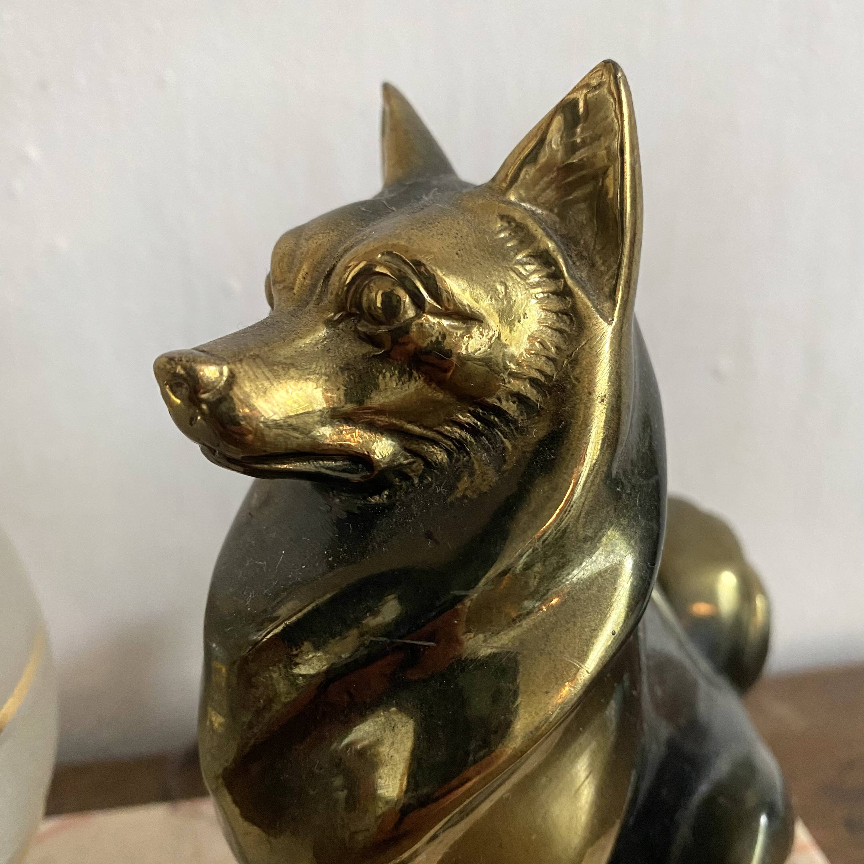 Art Deco Spitz Dog Night Light Lamp