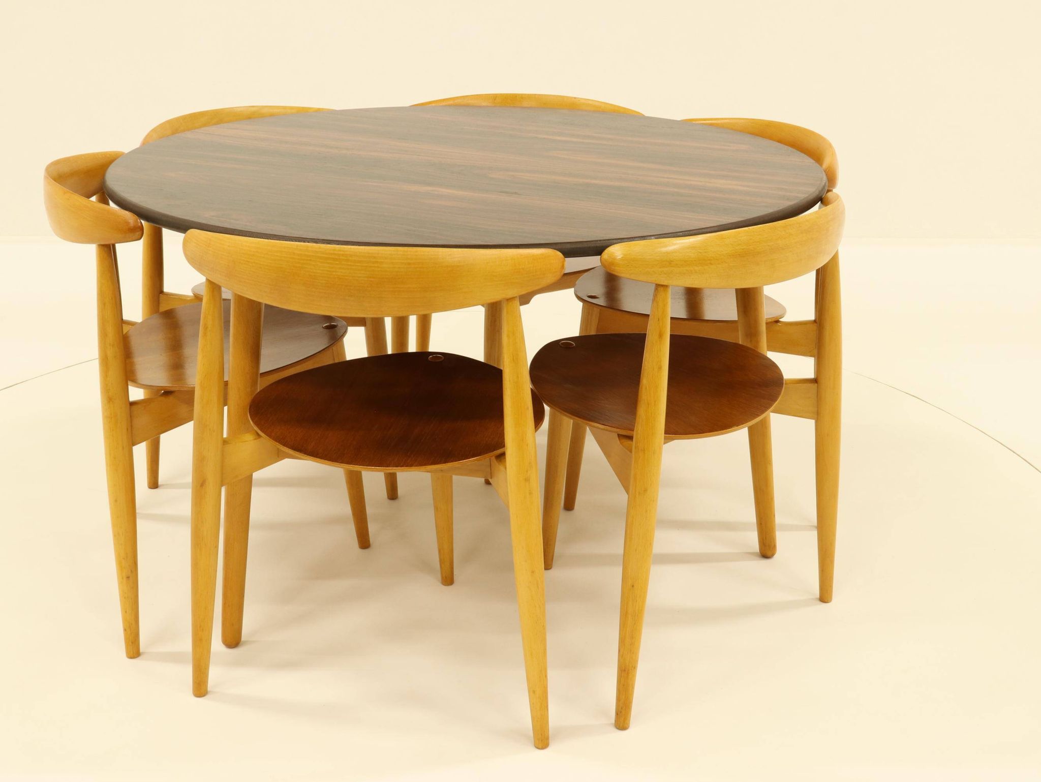 Service de table Heart, conçu par Hans Wegner pour Fitz Hansen, Danemark, années 1960