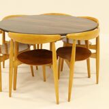 Heart dining set, designed by Hans Wegner for Fitz Hansen,  Denmark 1960s