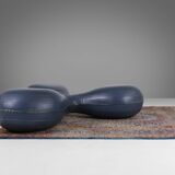 Leather pouf by Lowie Vermeersch for Durlet