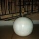 Ceramic lamp foot, iridescent white