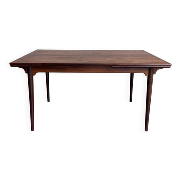Table à manger extensible vintage en palissandre Omann Jun