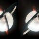 Pair of Vintage Table Lamps • Saturn • Steel and Glass • Space Age • 1960