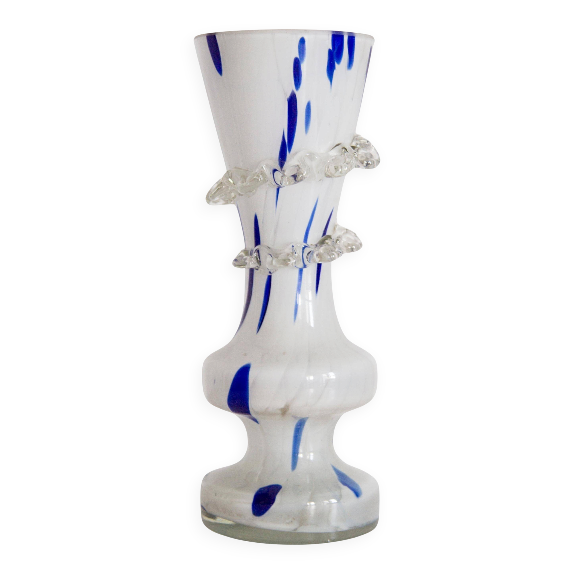 "SCARF" VASE in Vintage Murano Glass Mid-Century