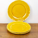 4 flat plates ocher yellow