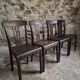 Set of 4 antique French bistro chairs Stella, circa 1900–1920.
