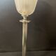 Art Deco table lamp – Silver bronze & pressed/molded glass