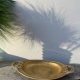 Art Deco oval silver-plated metal dish