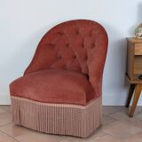 Velvet frog armchair