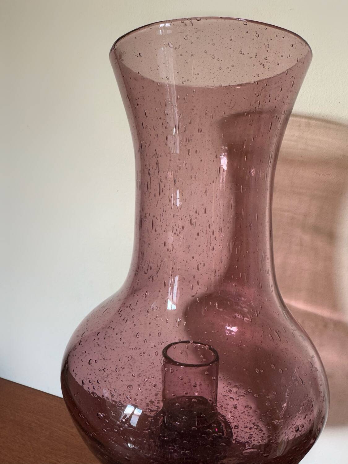 Large bubble glass tealight holder from Montauroux, 1960s