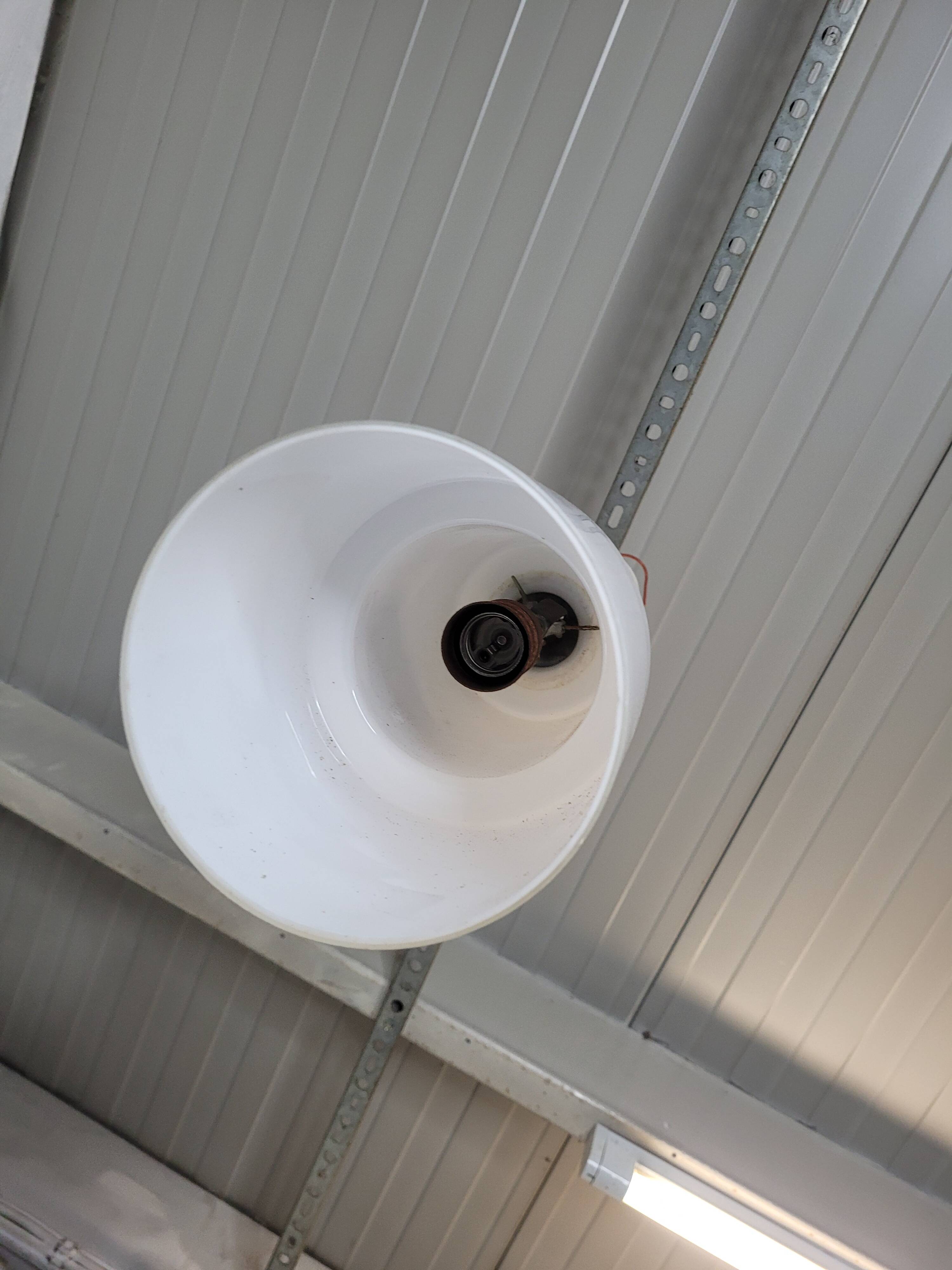 Vintage glass pendant light from the 60s