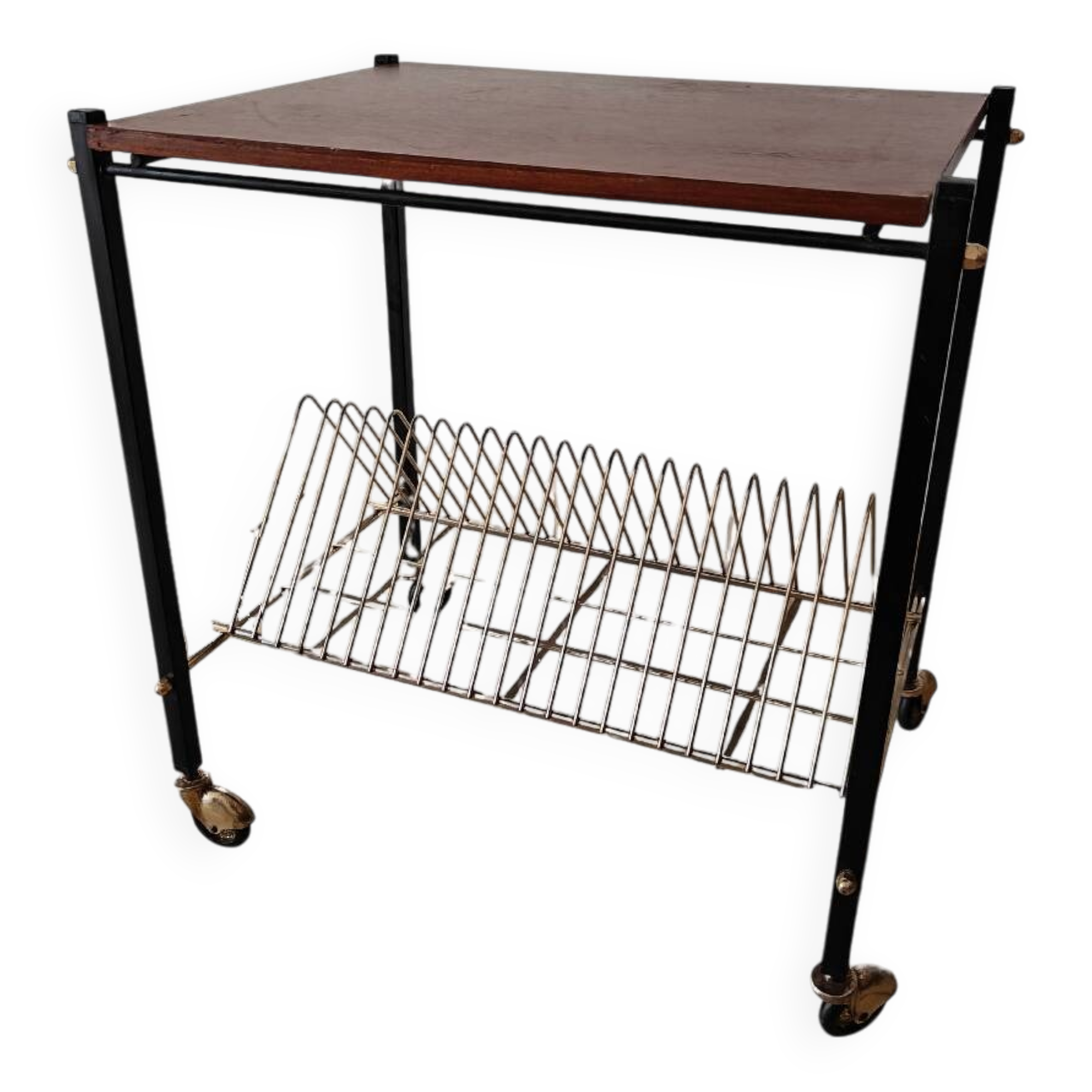 Mid-Century Vinyl Cart