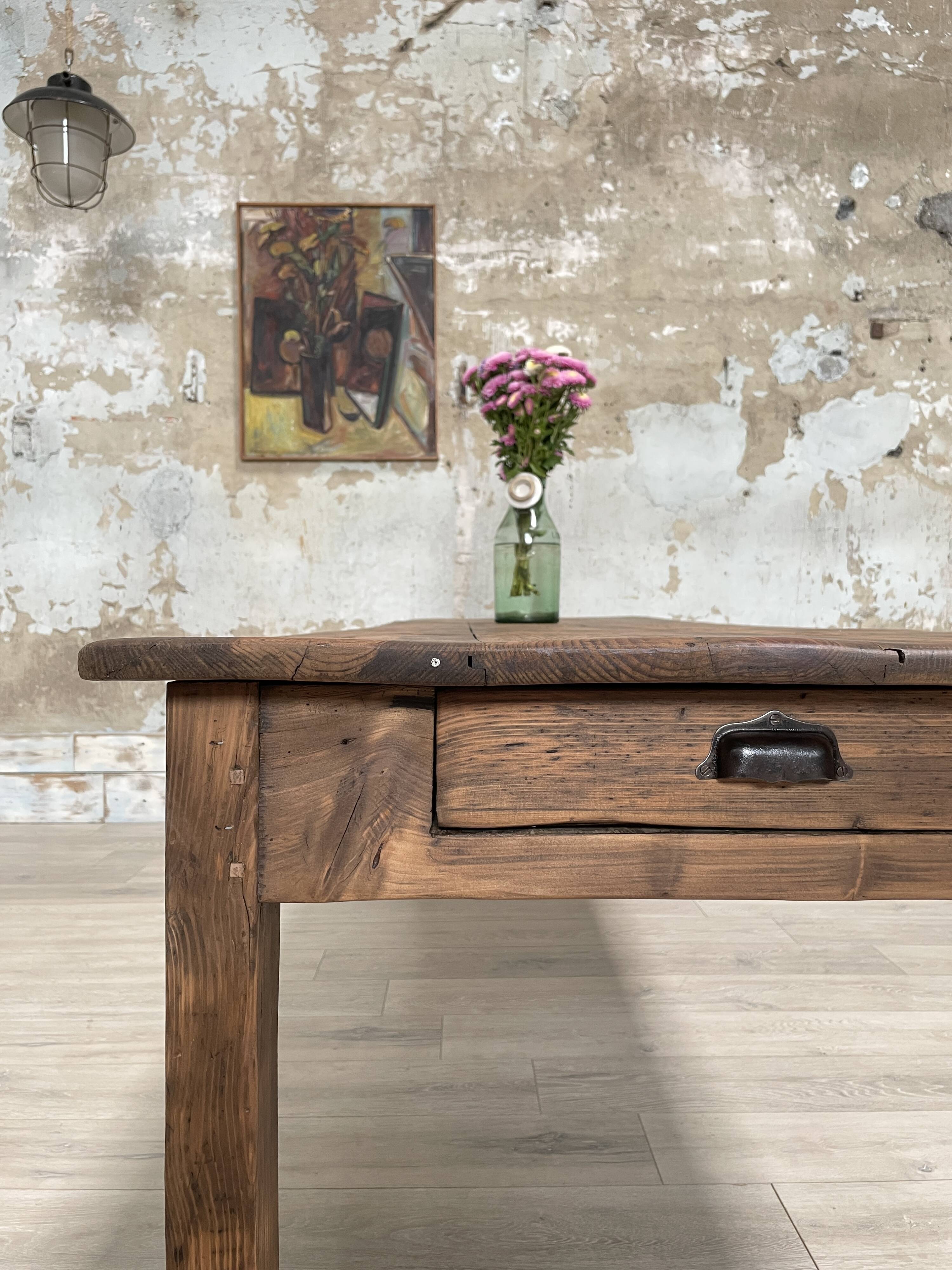 Vintage solid fir farm table.
