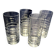 Set of 4 orangeade glasses water fruit juice in twisted crystal